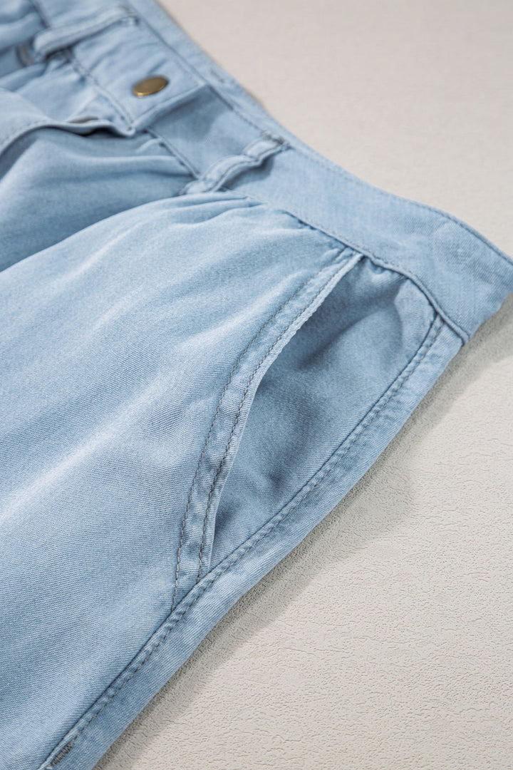 Stilla | Down Høj Talje Denim Skirt