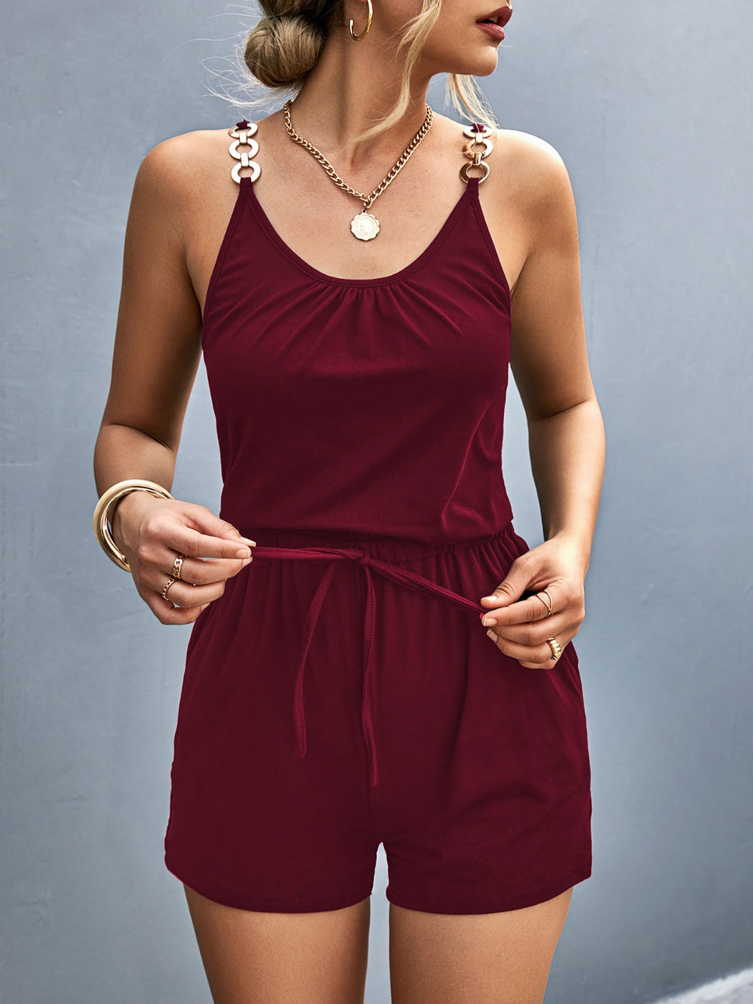 Stilla | Neck Romper Med Lommer