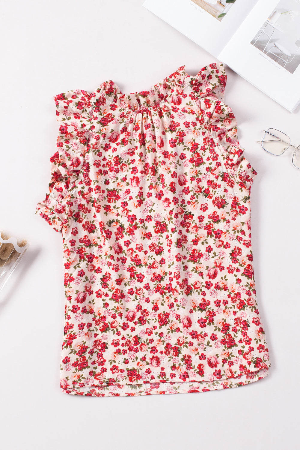 Stilla | Ruffle Ærmeløs Top