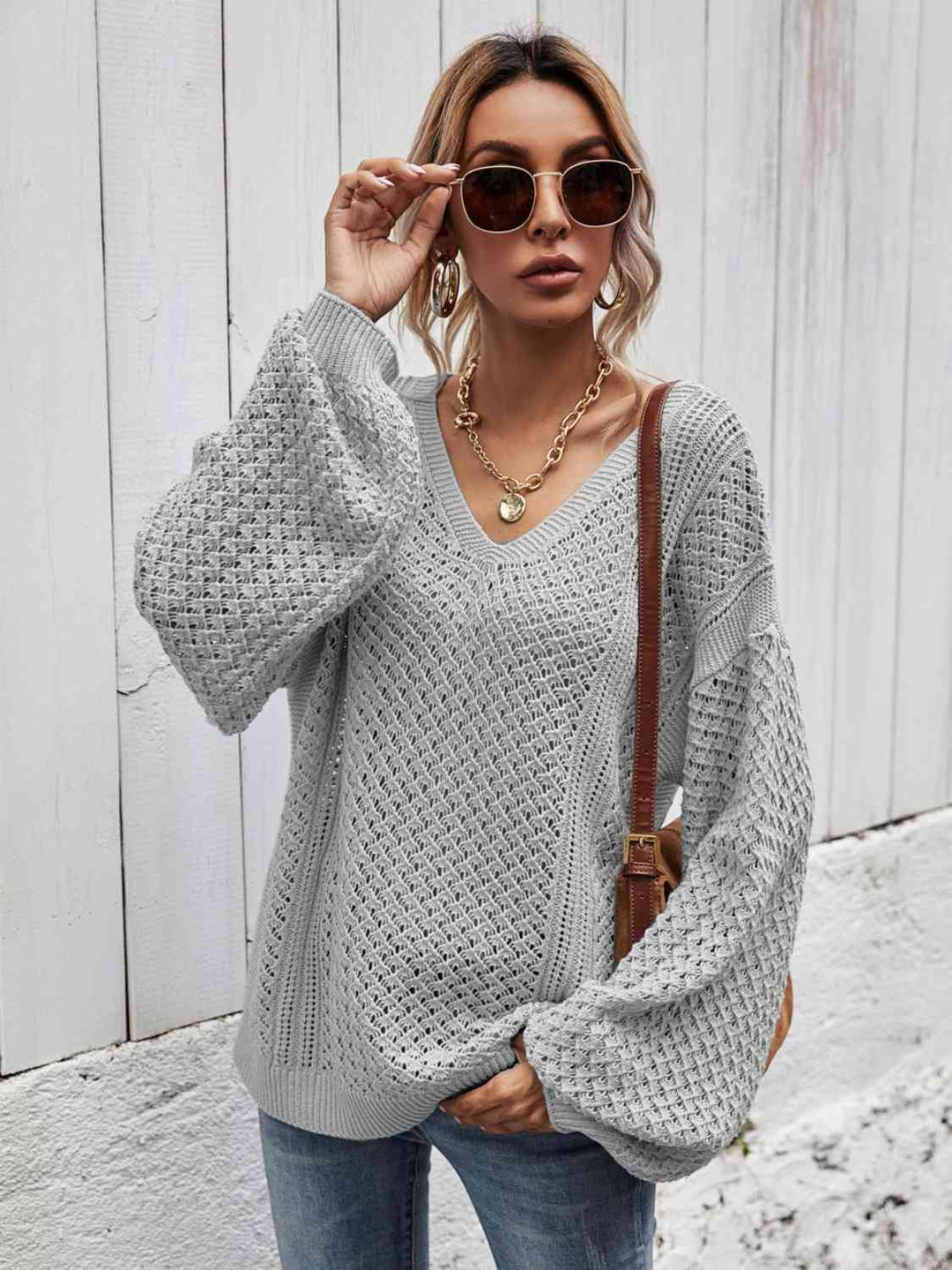 Stilla | Nakke Droppet Skulder Sweater