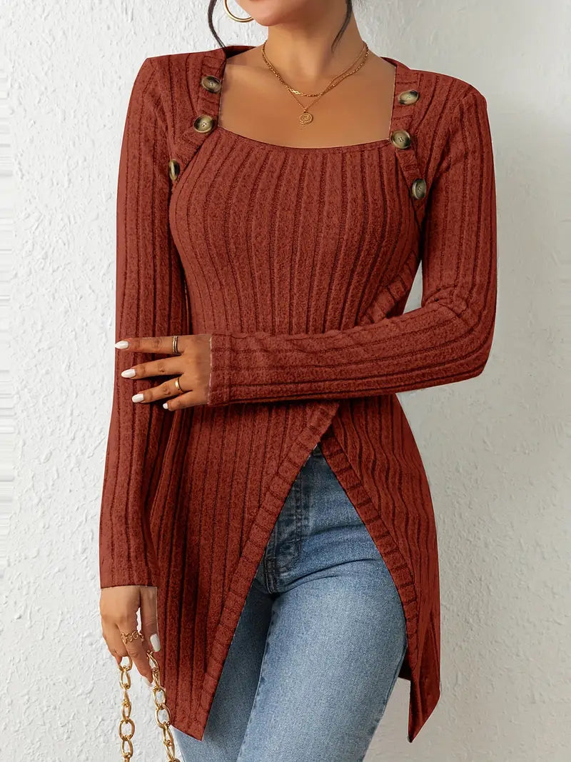 Stilla | Stilfuld Ribbet Pullover til Kvinder