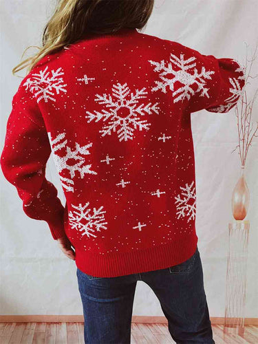 Stilla | Mønstret Droppet Skuldret Sweater