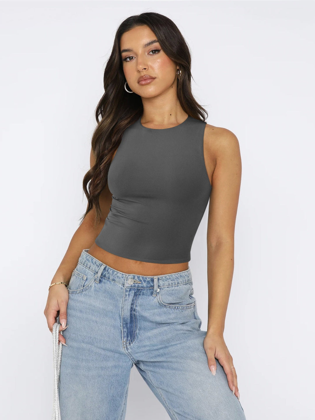Stilla | V Hals Cropped Tank