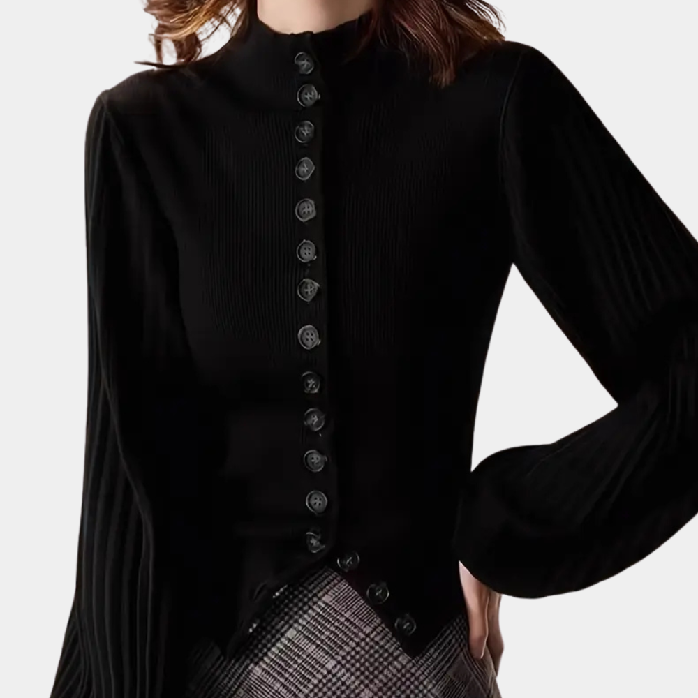 Stilla | Elegant Strikket Cardigan med Knapper til Damer