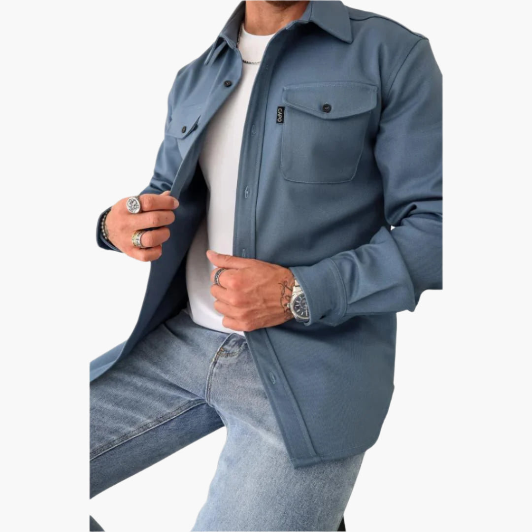 Stilla | Overshirt Jakke - Moderne Button-Through Skjortejakke til Fritid og Erhverv