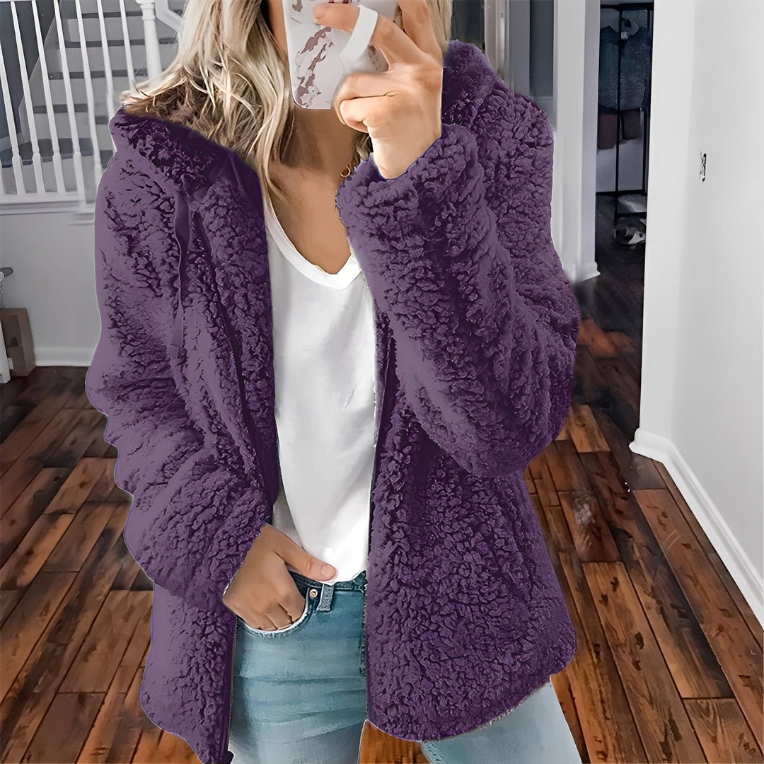 Stilla | Dame Hoodie Uldjakke til Varme
