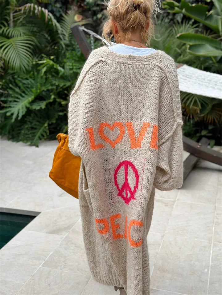 Stilla | Farverig Love Cardigan