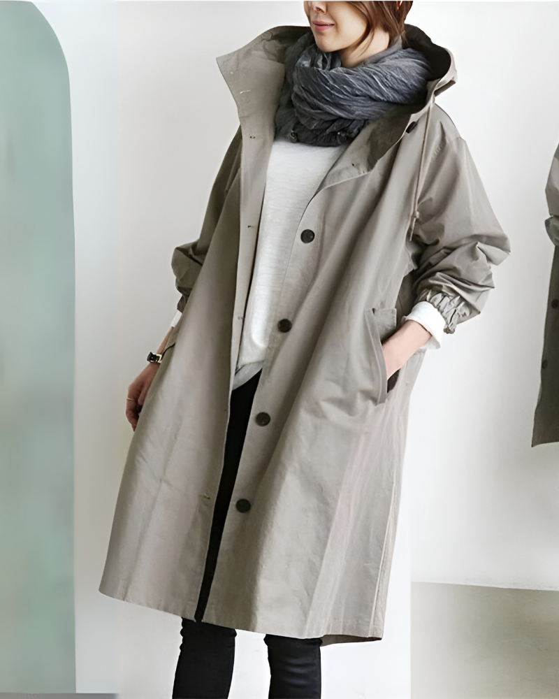 Stilla | Klassisk trenchcoat med hætte