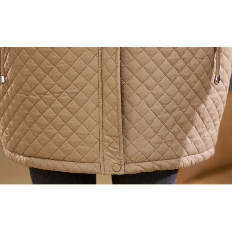 Stilla | Varm fleeceforing quilted jakke i ensfarvet udførelse med lynlås Ideel til efterår/vinter