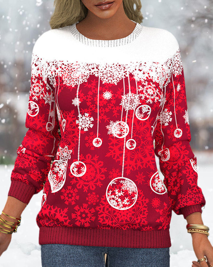 Stilla | Sweatshirt med raglanærmer i julemotiv