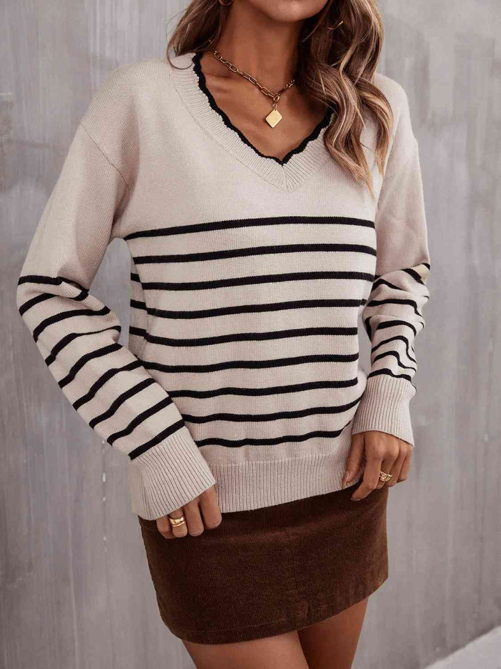 Stilla | V-hals Drop Shoulder Sweater