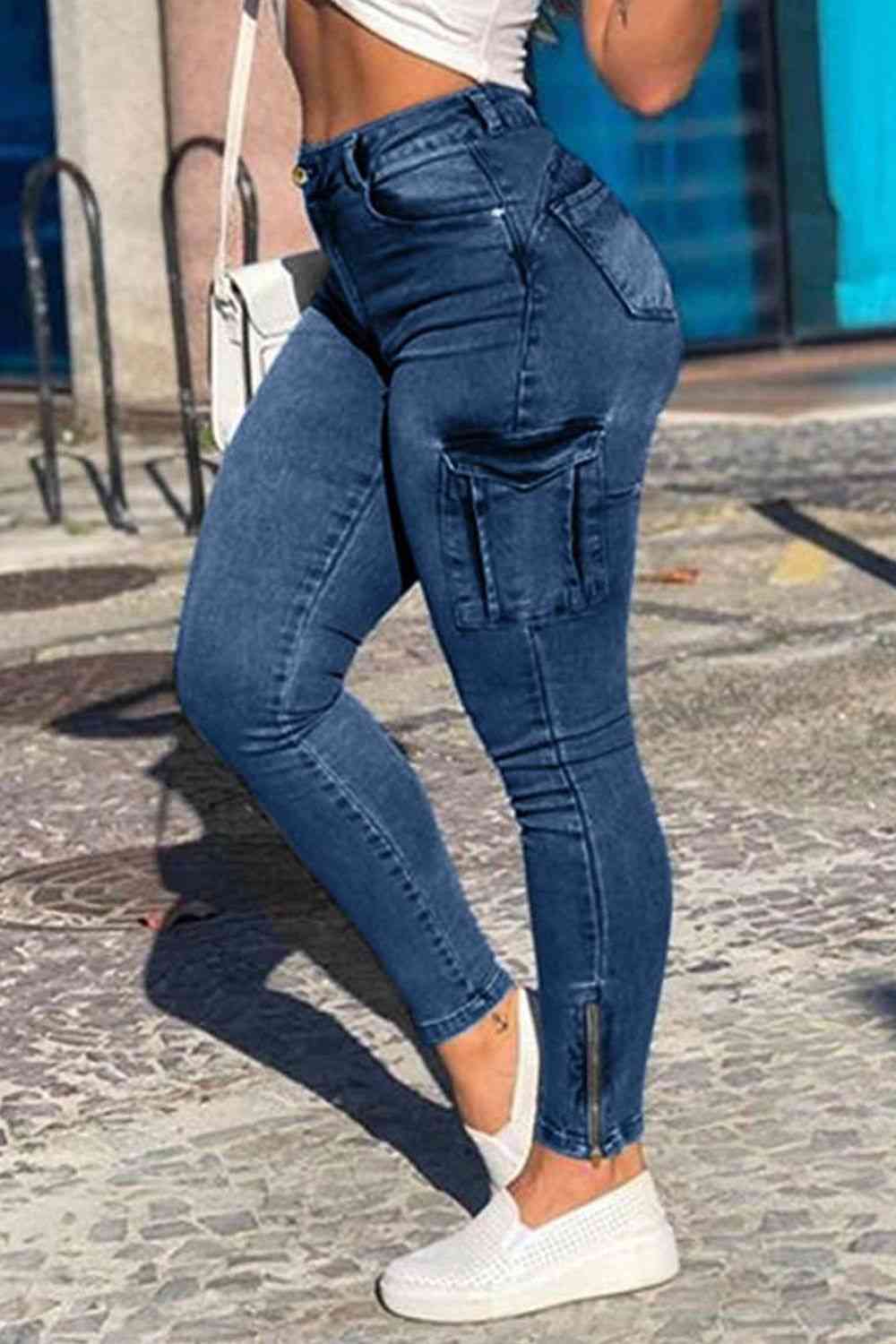 Stilla | Størrelse Cropperede Jeans Med Lomme