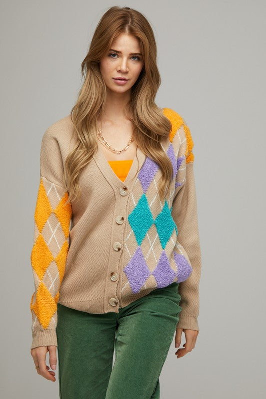 Stilla | V Hals Knap Front Cardigan
