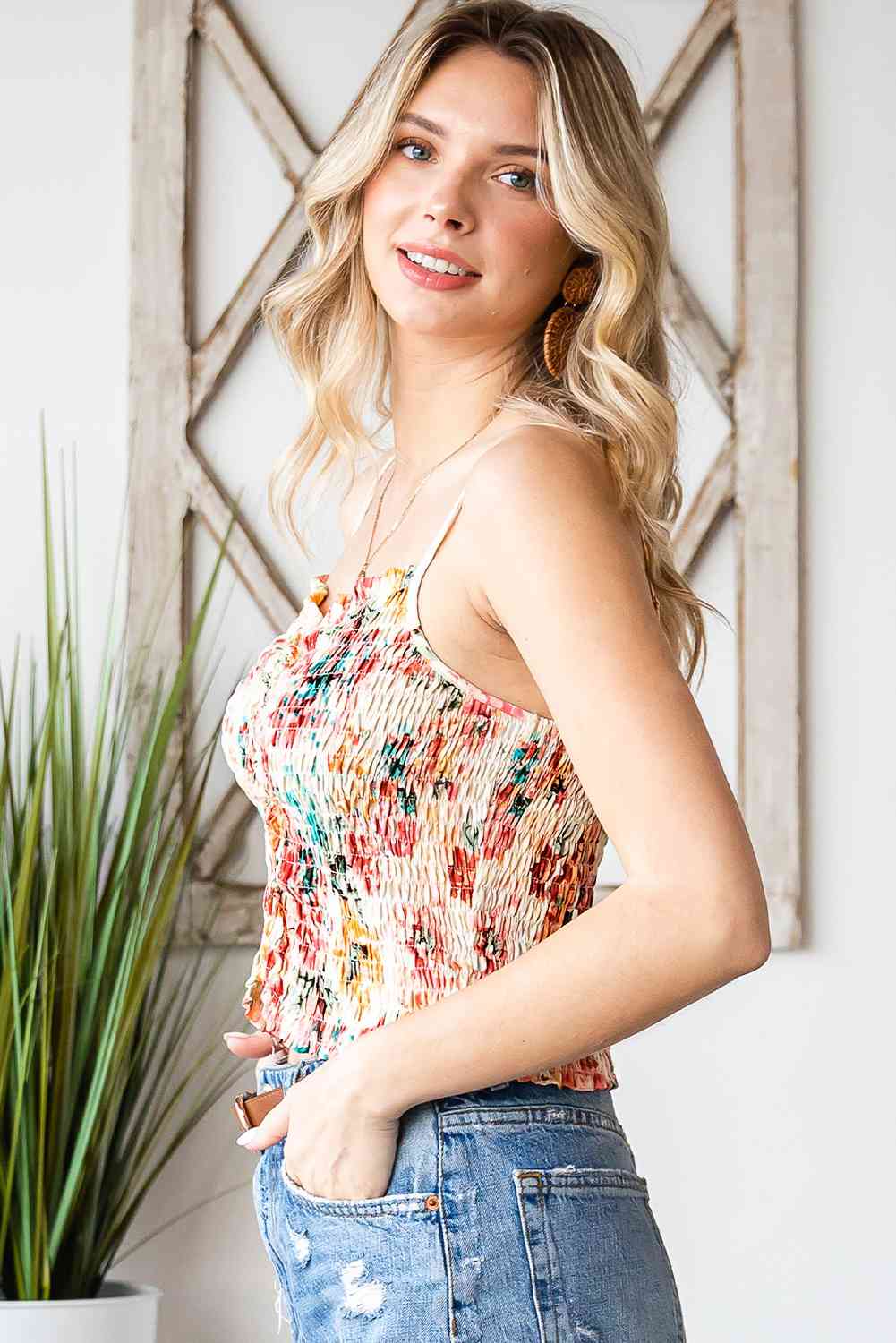 Stilla | Smocked Flæsekant Cami