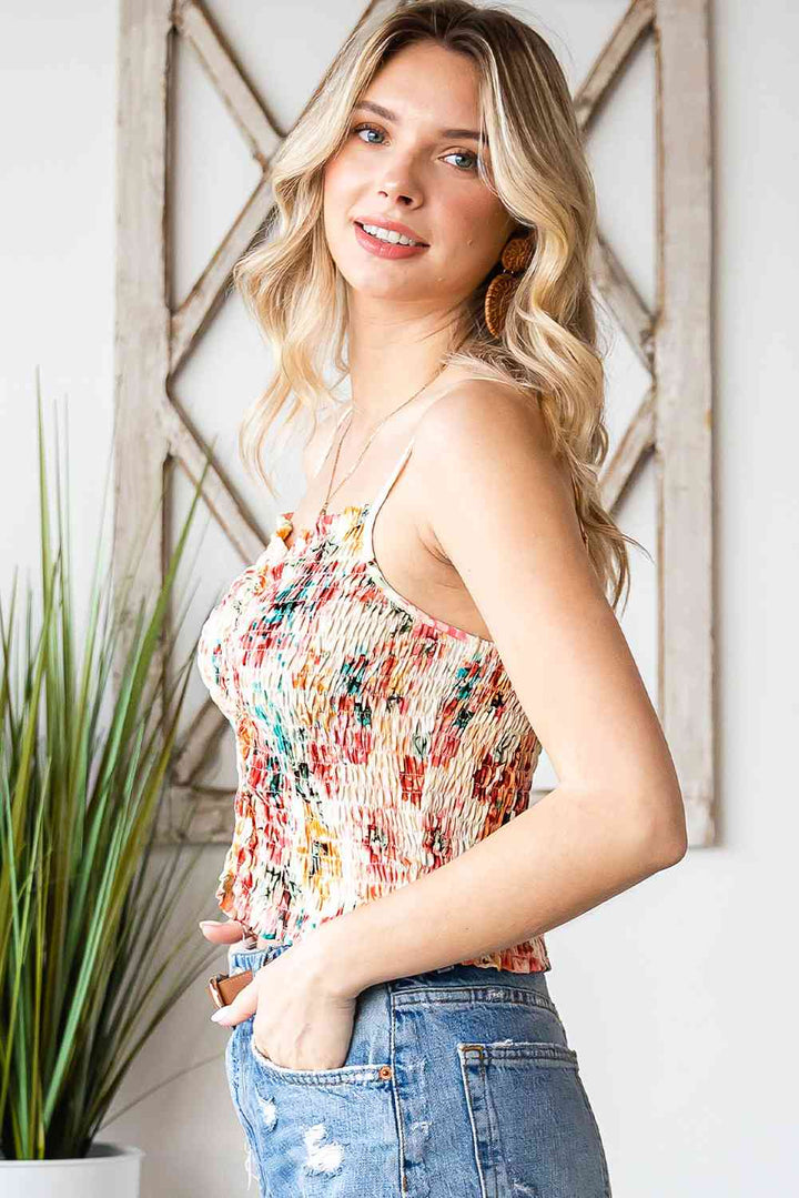 Stilla | Smocked Flæsekant Cami