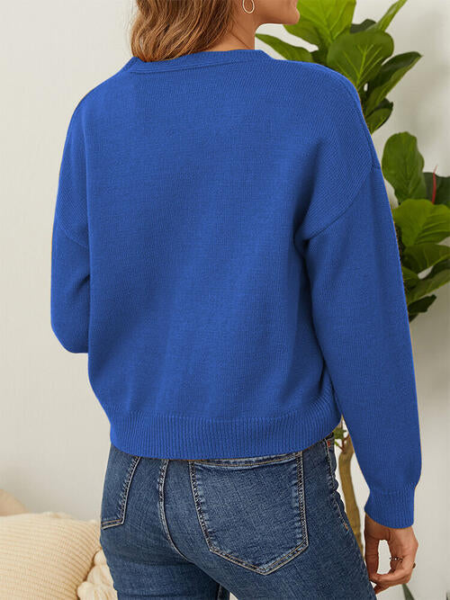 Stilla | Knap Front Dropped Shoulder Cardigan