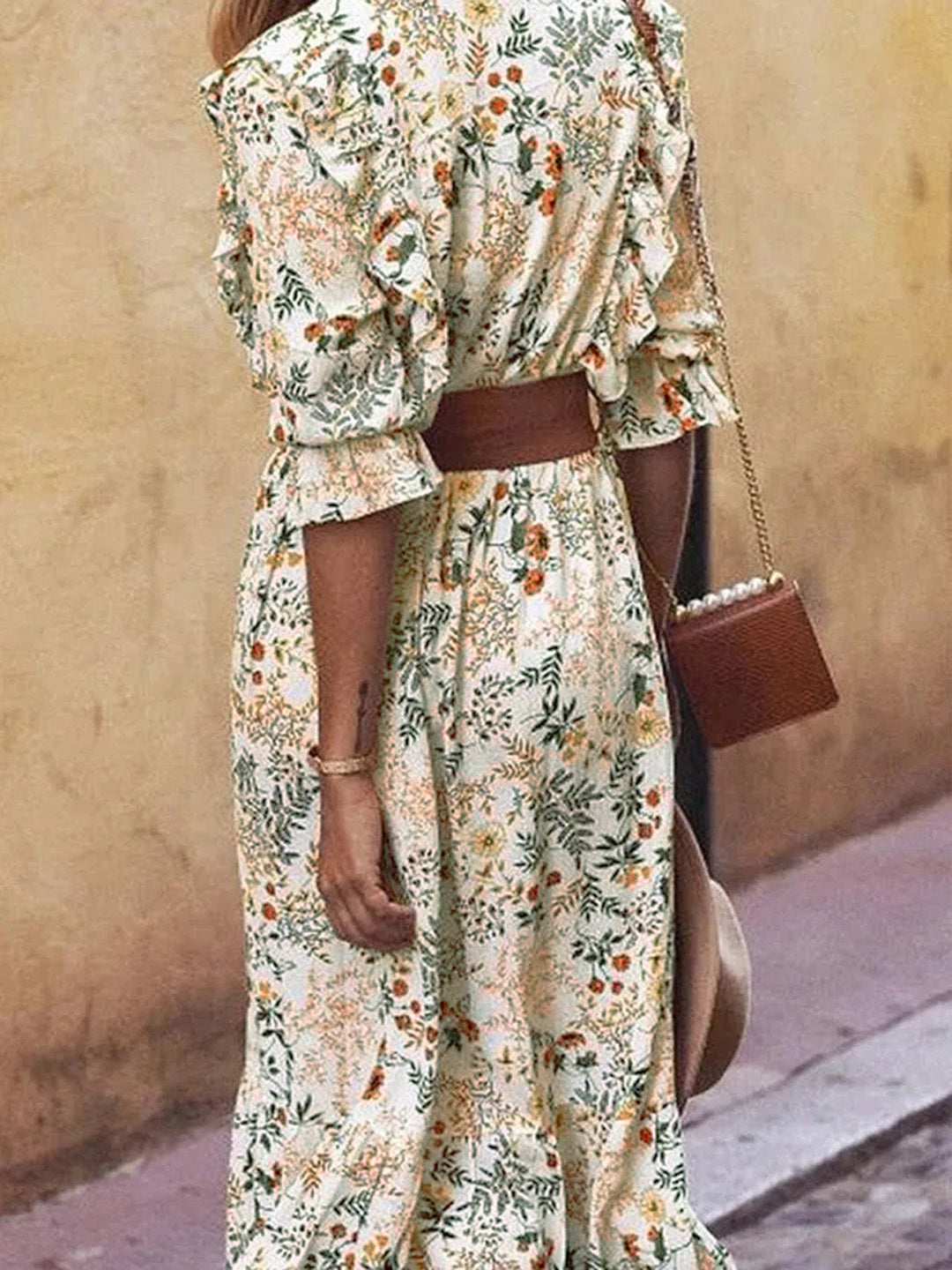 Stilla | Cutout Flounce Sleeve Dress
