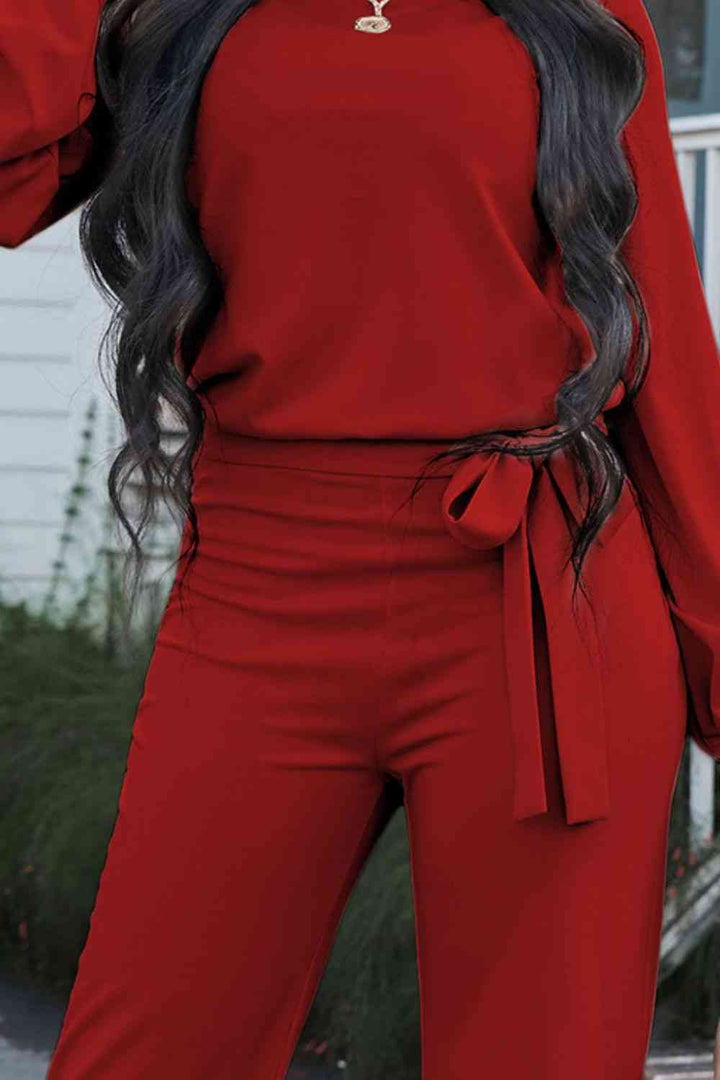 Stilla | Halstie bælte jumpsuit