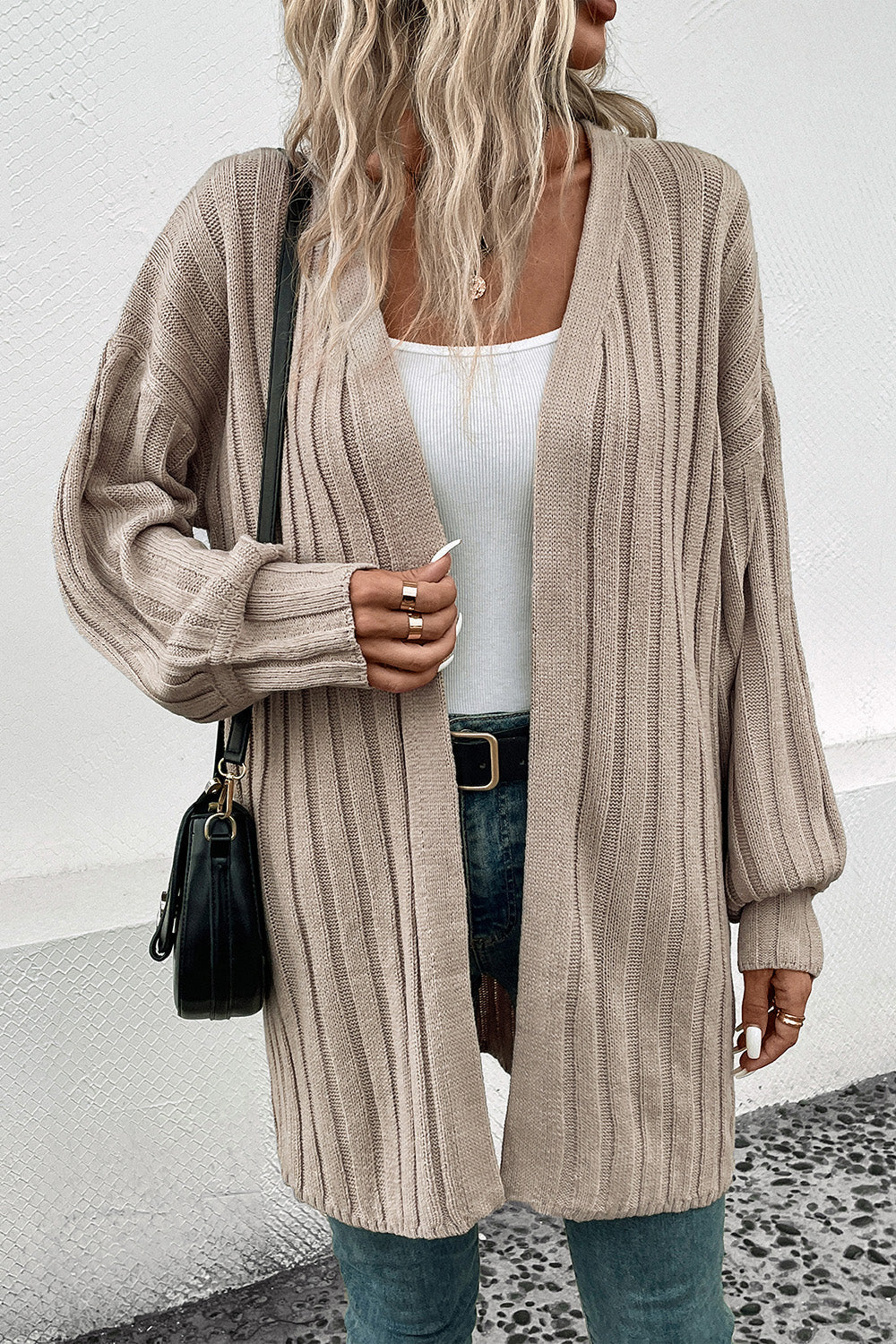 Stilla | Åben Front Cardigan med Lommer