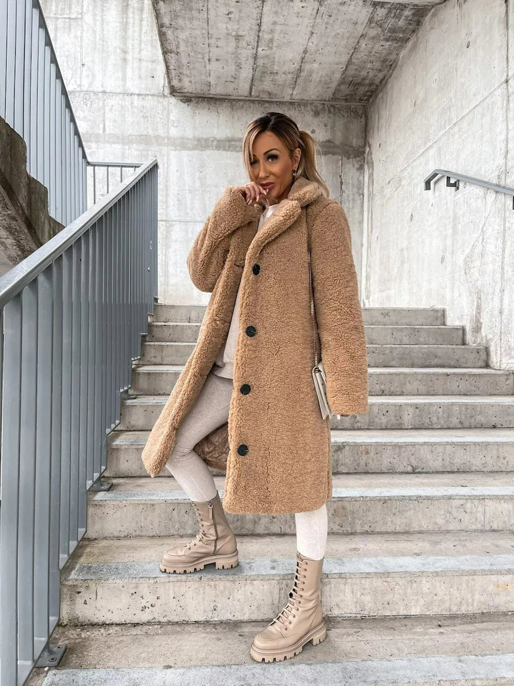 Stilla | Elegant Plysch Trenchcoat
