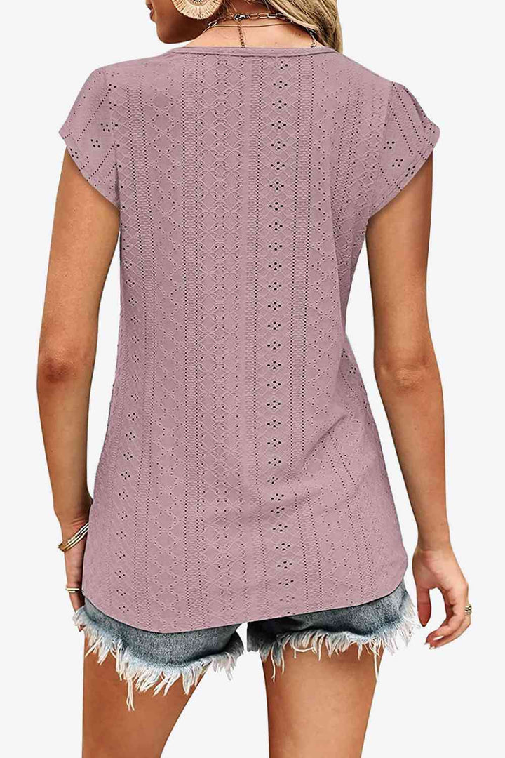 Stilla | Kontrast V-hals T-shirt