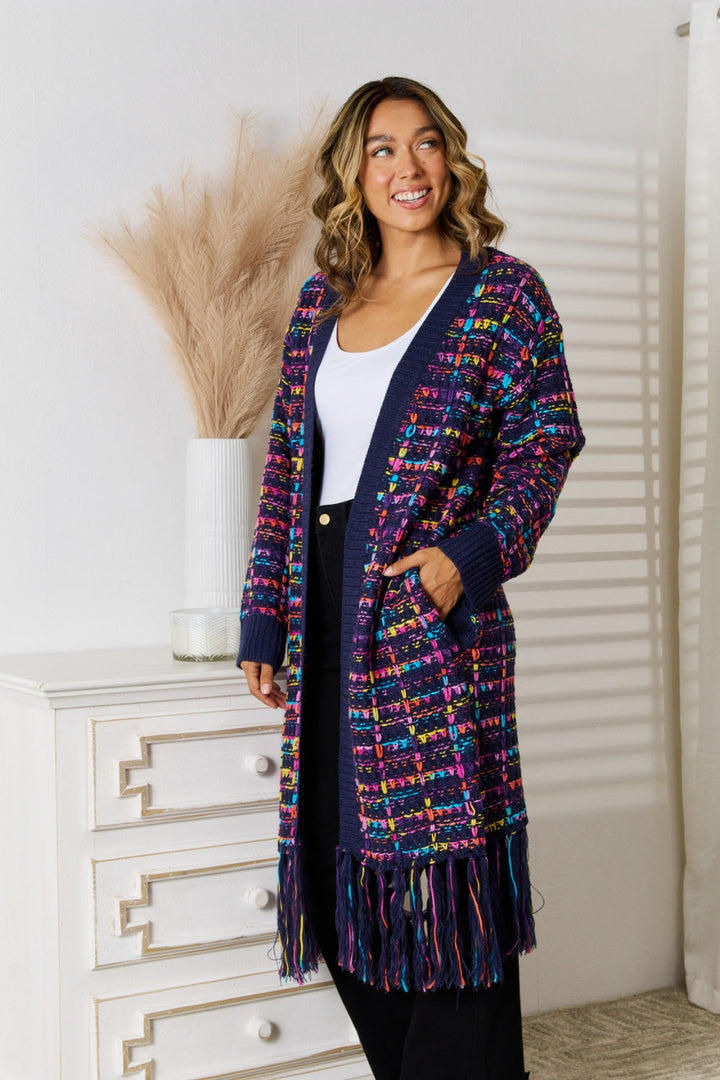 Stilla | Wings Fringe Hem Åben Front Cardigan