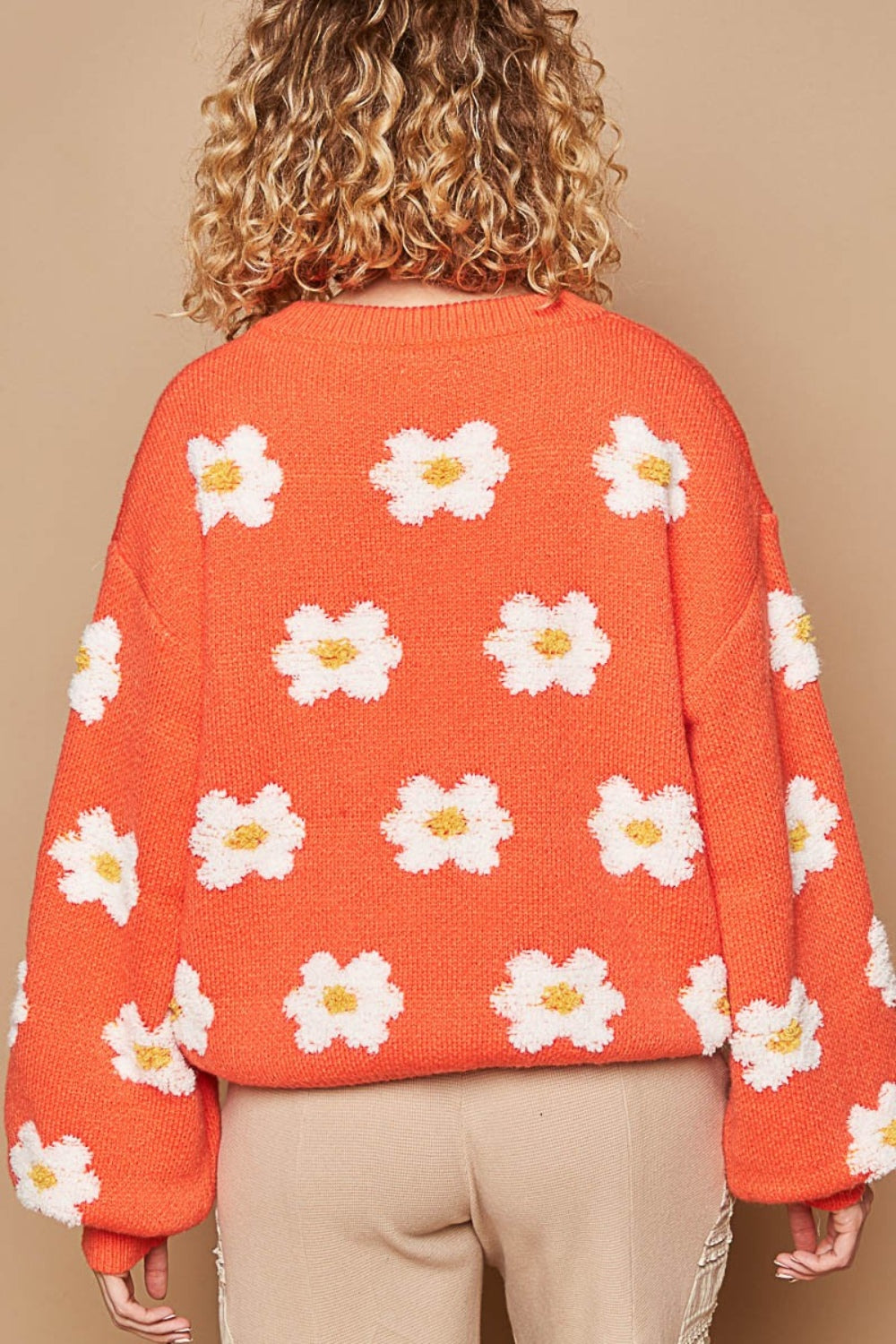 Stilla | Daisy Pattern Drop Shoulder Sweater