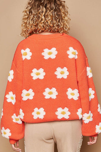 Stilla | Daisy Pattern Drop Shoulder Sweater