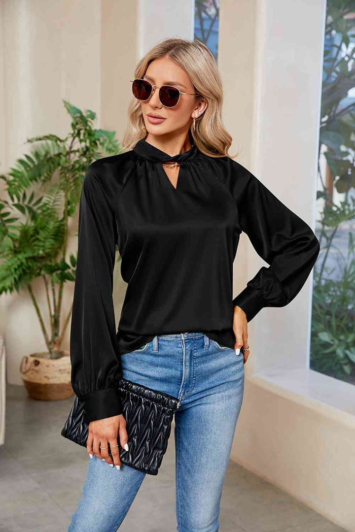 Stilla | Mock Neck Langærmet Top