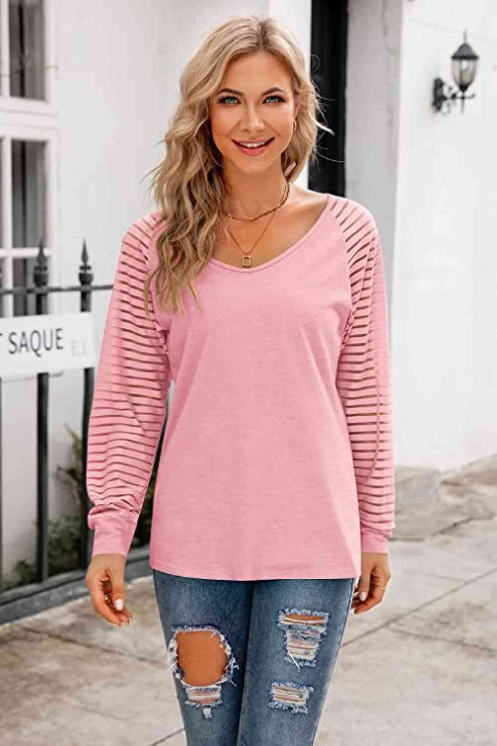 Stilla | Neck Lang Raglan Ærme Top