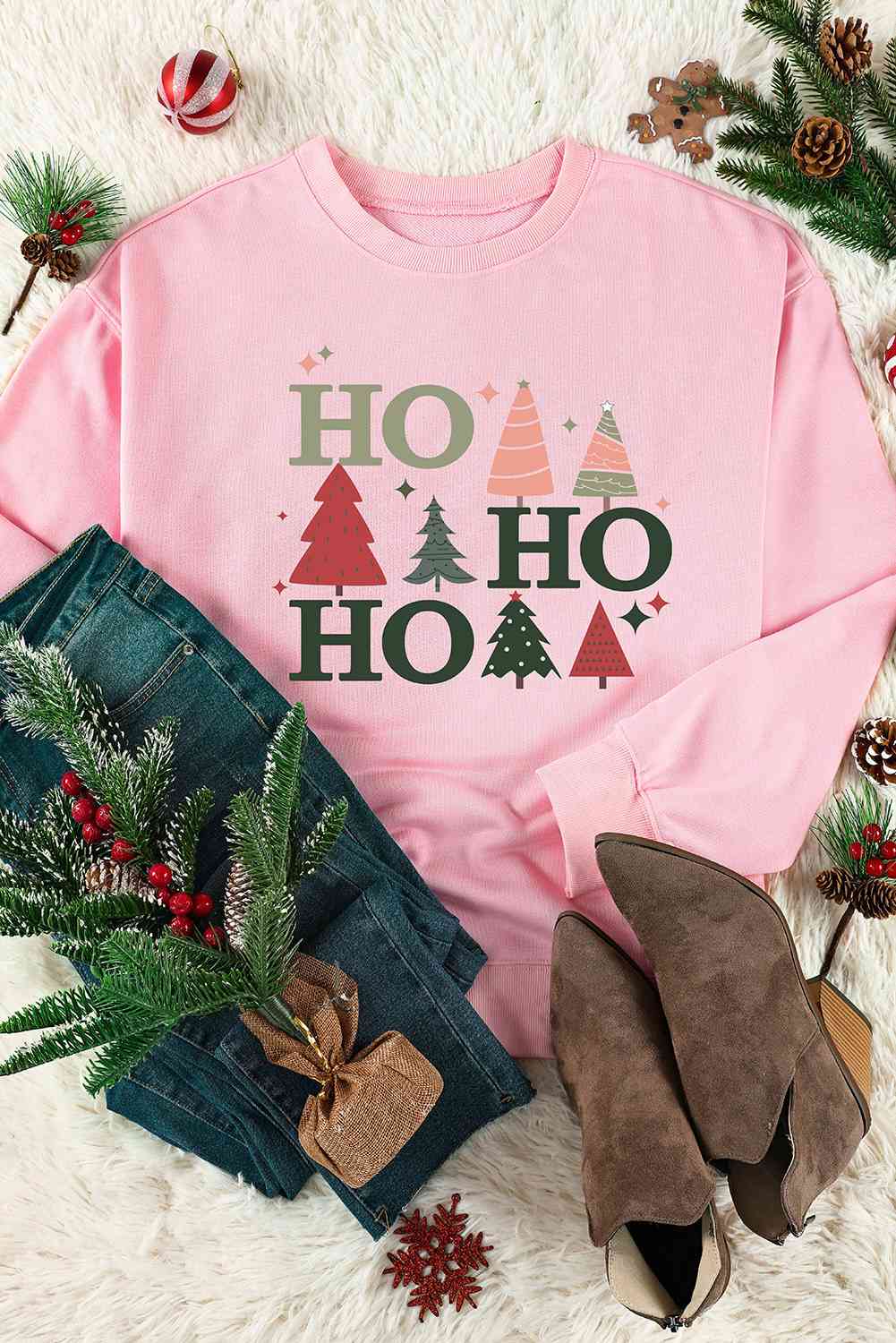 Stilla | Tree Graphic Dropped Shoulder Sweatshirt