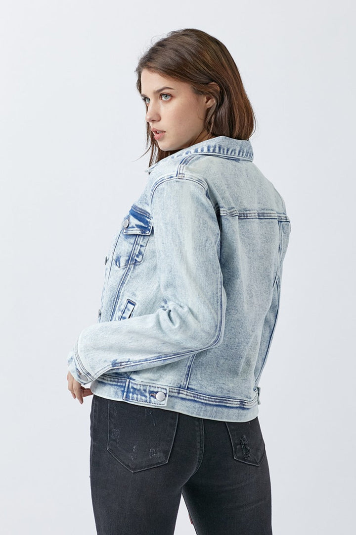 Stilla | Knap-Op Vasket Denim Jakke