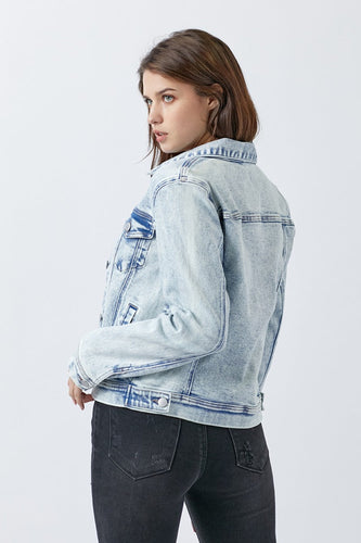 Stilla | Knap-Op Vasket Denim Jakke