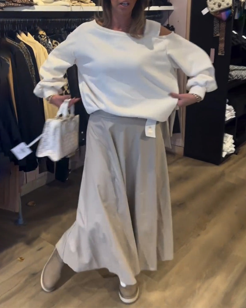 Stilla | Sweatshirt med Kold Skulder