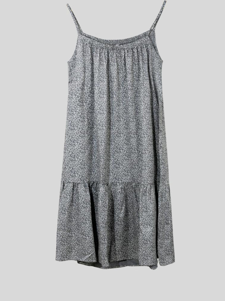 Stilla | Størrelse Trykt Ærmeløs Mini Cami Kjole