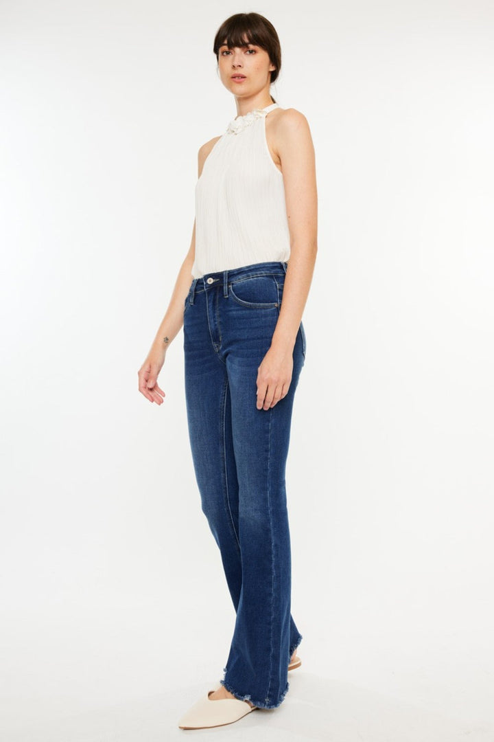 Stilla | Cat's Whiskers Raw Hem Flare Jeans
