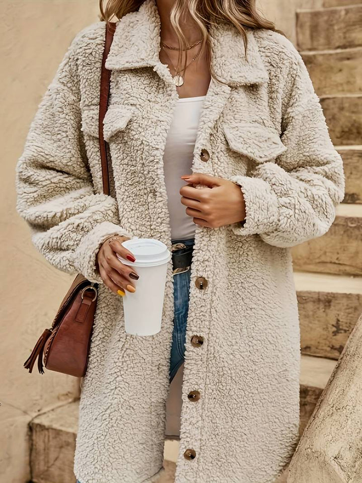 Stilla | Dame Oversized Sherpa-Frakke