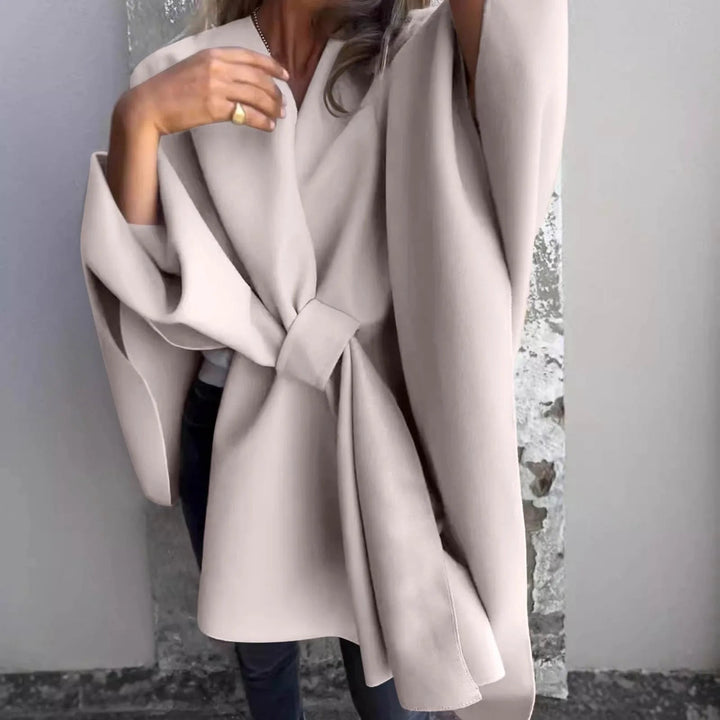 Stilla | Cozy Strikket Lang Cardigan med Flagermusærmer