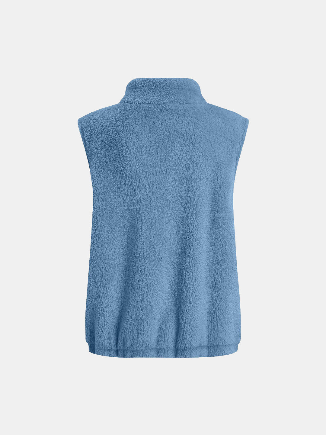 Stilla | Plush Vest Kapotte med Lynlås og Store Lommer