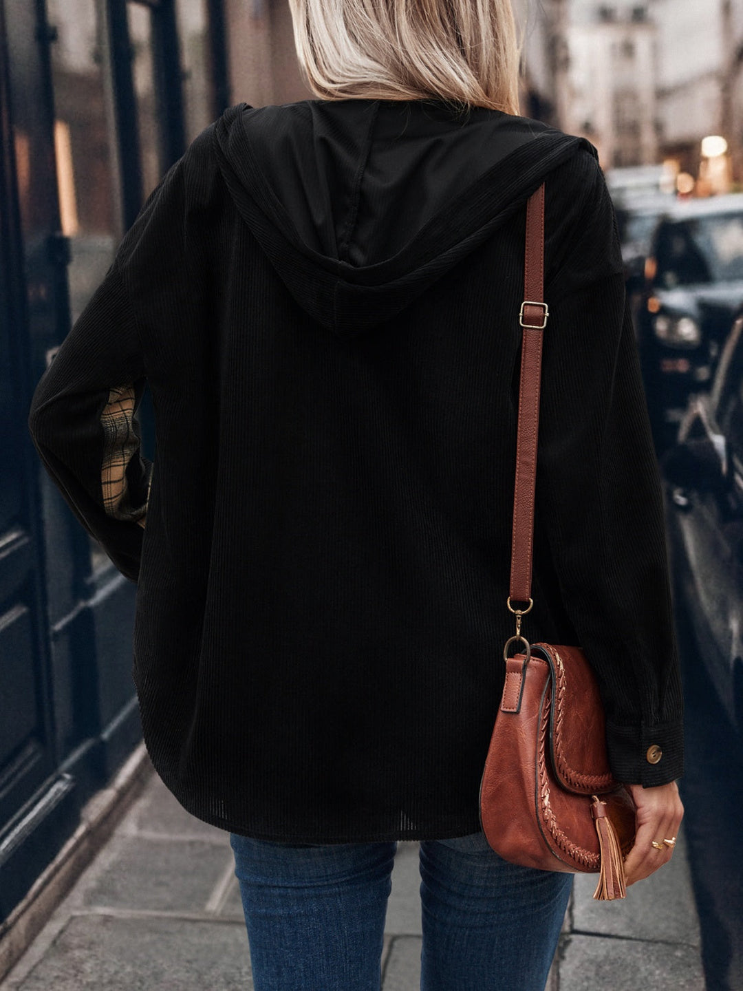 Stilla | Plaid Button Down Hooded Shacket