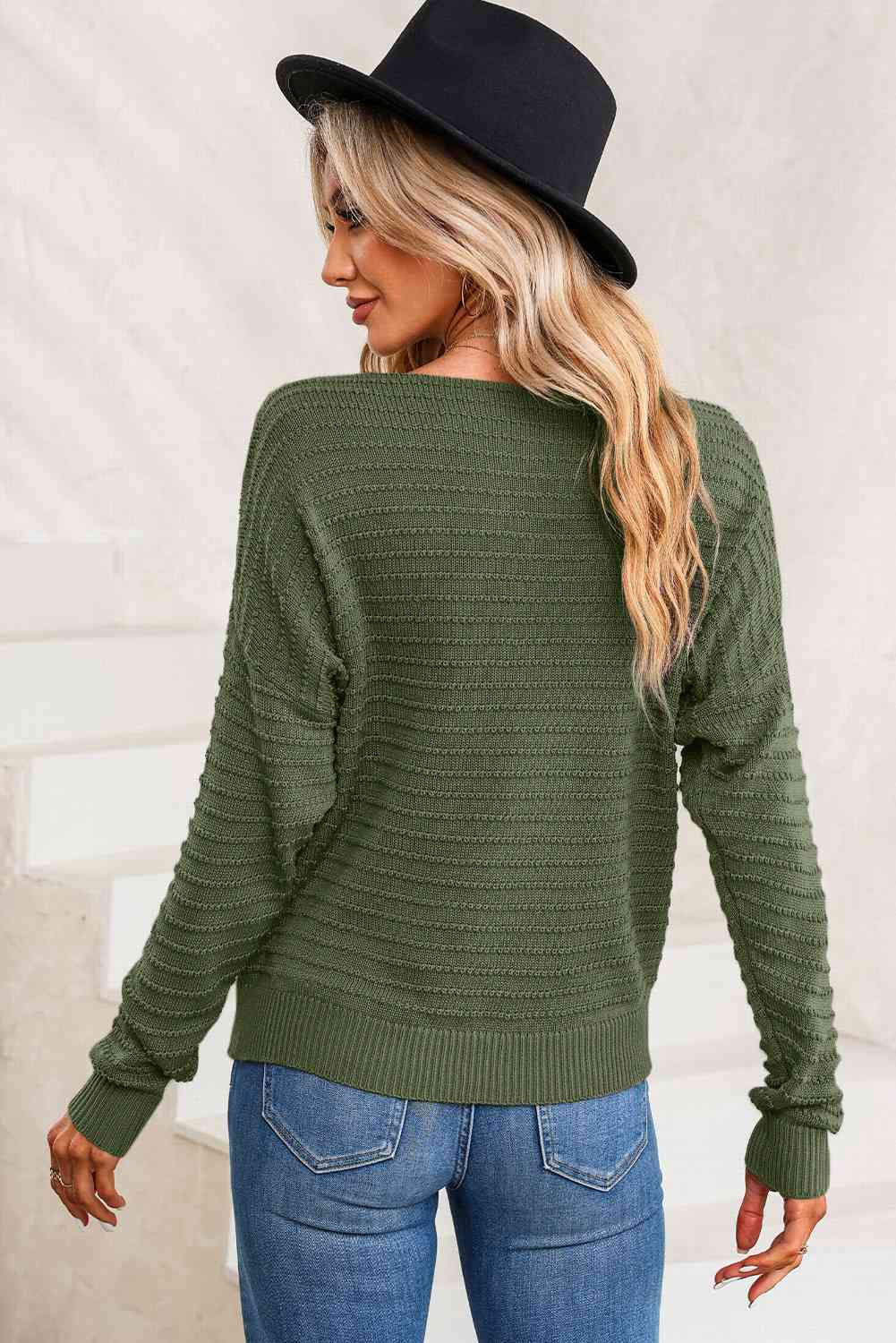 Stilla | Ribbet Rund Hals Sweater