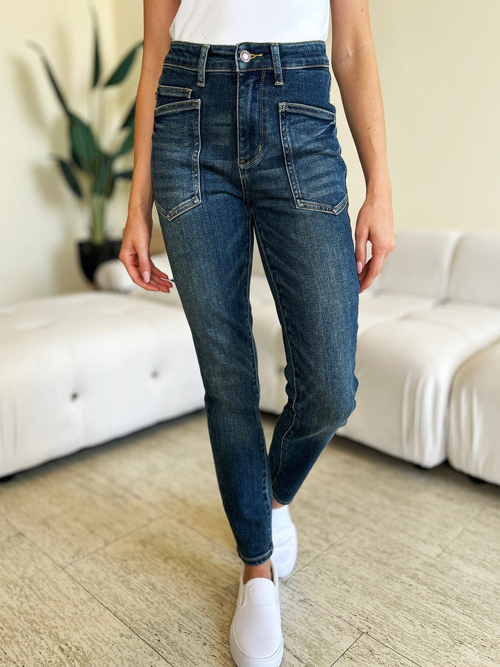 Stilla | Blå Fuld Størrelse Høj Talje Skinny Jeans