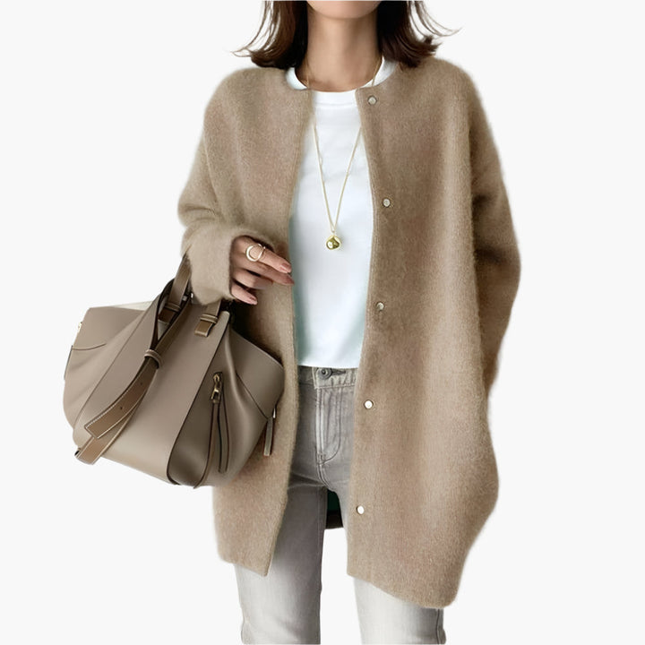 Stilla | Strikjakke I Oversize-Look - Moderigtig Casual Cardigan til Hverdag Og Kontor