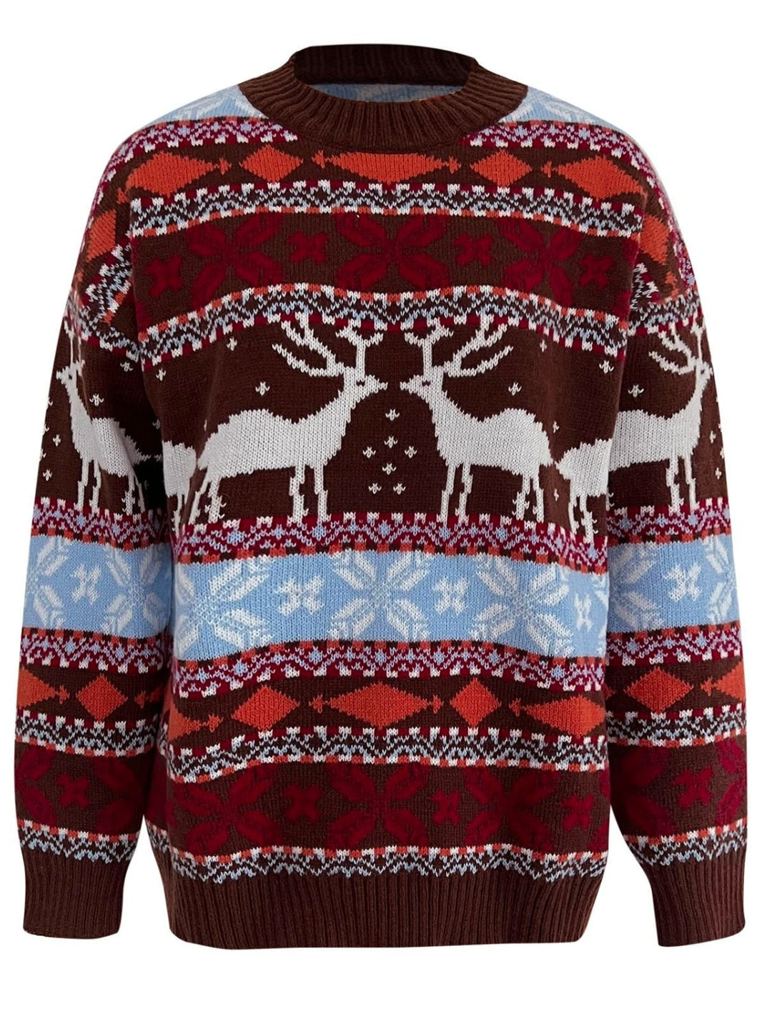 Stilla | Pullover med Rund Geometrisk Halslinje og Faldende Skuldre