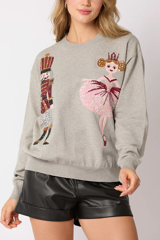 Stilla | JuleSoldat Pailletter Mode Casual Sweatshirt