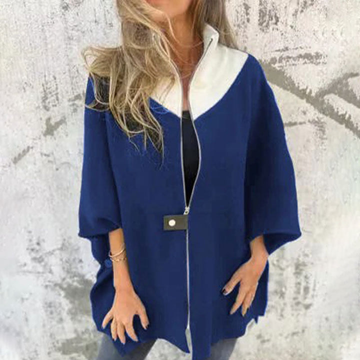 Stilla | Stilfuld To-Farvet Lang Jakke til Elegante Lag-På-Lag Looks