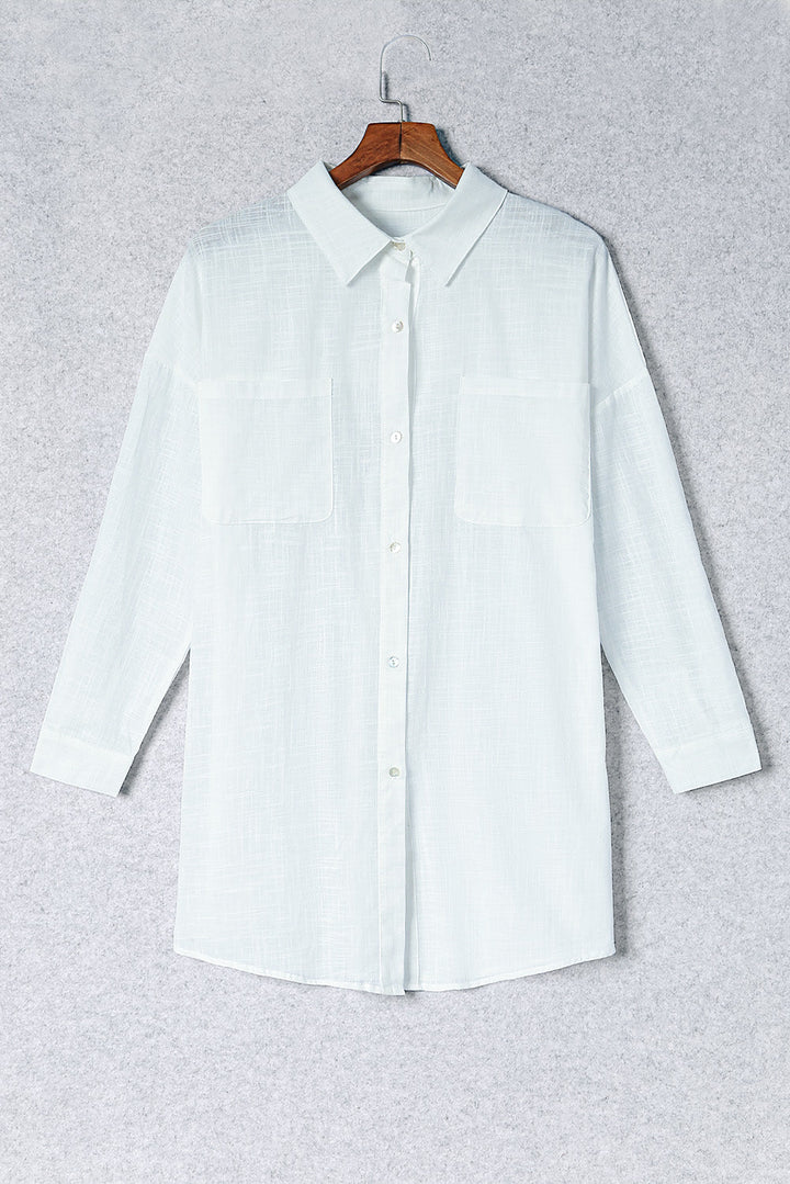 Stilla | up Longline Skjorte Med Brystlommer