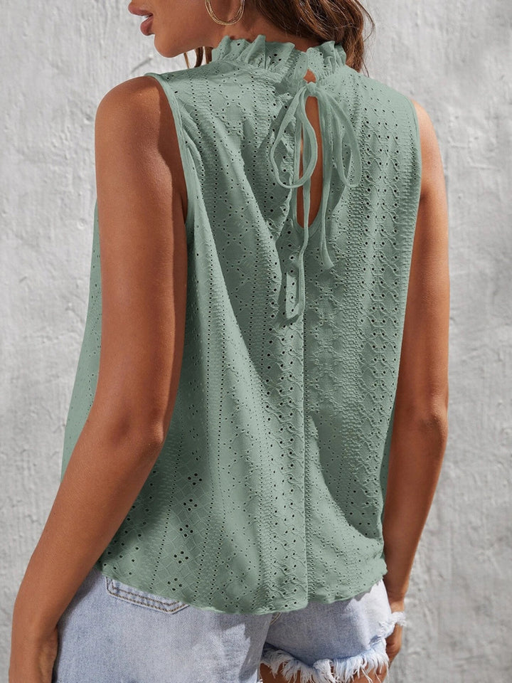 Stilla | Eyelet Mock Neck Tank