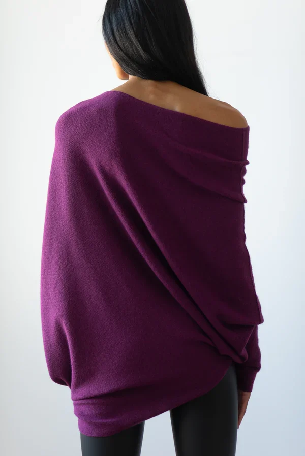 Stilla | Asymmetrisk Draperet Pullover