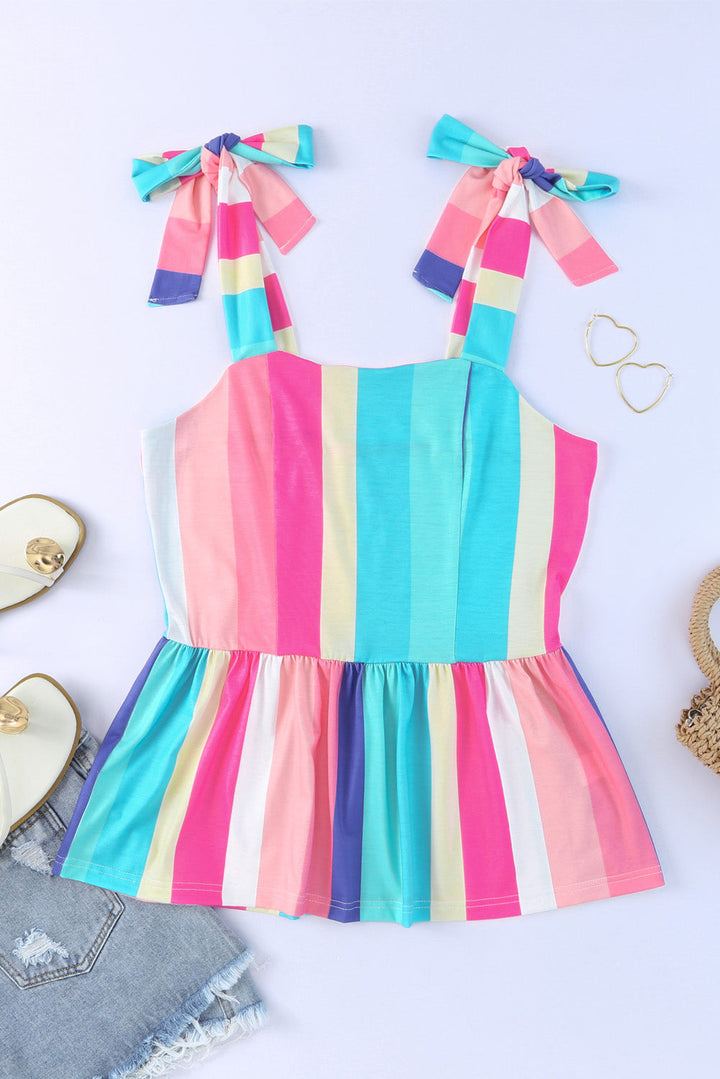 Stilla | Color Block Peplum Cami